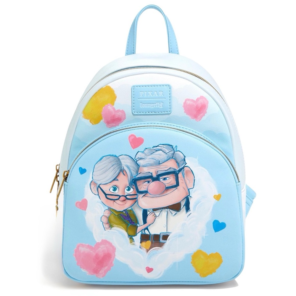NWT Loungefly Disney Pixar Up Carl & Ellie Hearts Mini Backpack Collectible